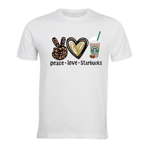 Peace Love & Starbucks T-Shirt