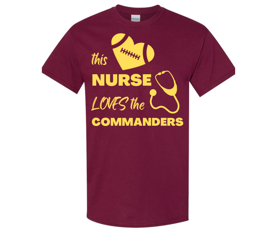 This Nurse Loves the Commanders T-Shirt