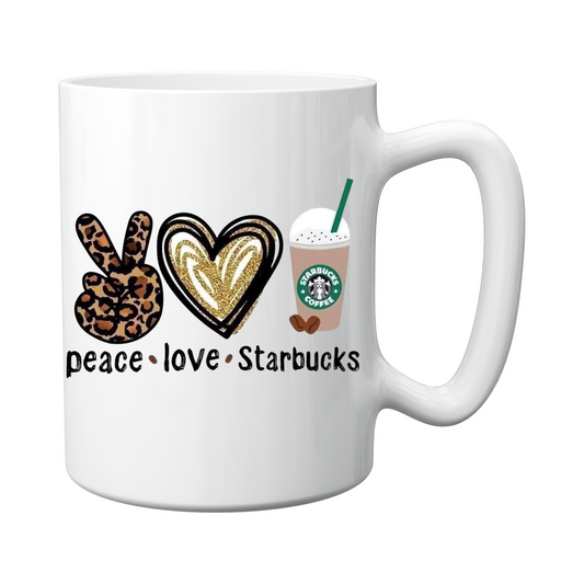 Peace Love Starbucks Mug